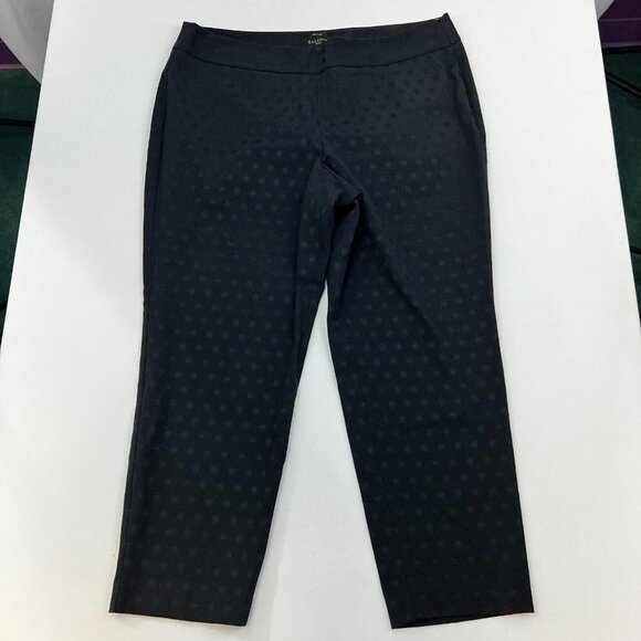 Talbots Heritage Womens Black High Rise Elastic Waist Pull On Ankle Pants Sz 16P - Picture 1 of 9